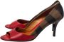 Fendi Vintage Pre-owned Canvas heels Red Dames - Thumbnail 3