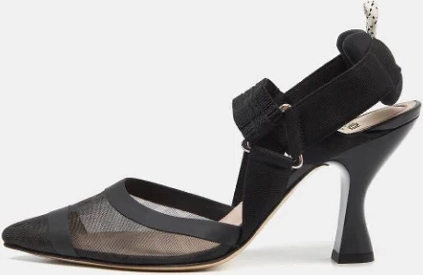 Fendi Vintage Pre-owned Canvas sandals Black Dames