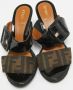 Fendi Vintage Pre-owned Canvas sandals Black Dames - Thumbnail 3