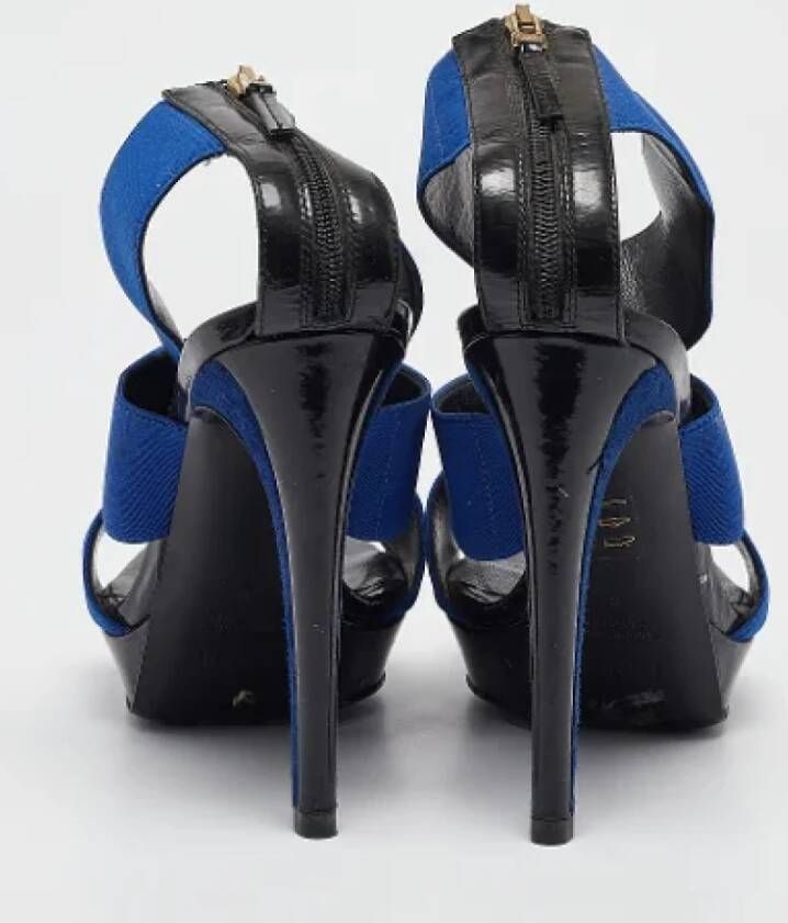 Fendi Vintage Pre-owned Canvas sandals Blue Dames