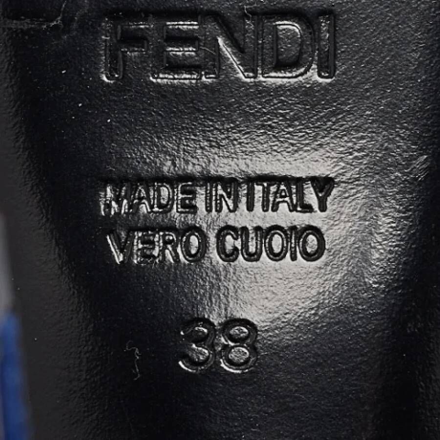 Fendi Vintage Pre-owned Canvas sandals Blue Dames