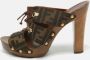 Fendi Vintage Pre-owned Canvas sandals Brown Dames - Thumbnail 2