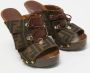 Fendi Vintage Pre-owned Canvas sandals Brown Dames - Thumbnail 4