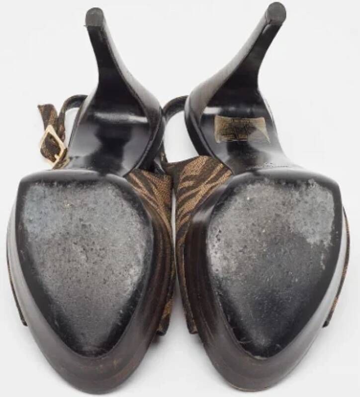 Fendi Vintage Pre-owned Canvas sandals Brown Dames