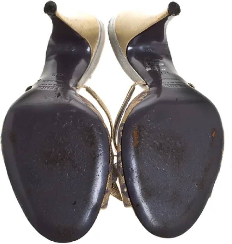 Fendi Vintage Pre-owned Canvas sandals Multicolor Dames