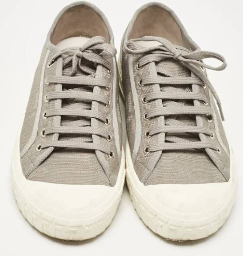 Fendi Vintage Pre-owned Canvas sneakers Gray Dames