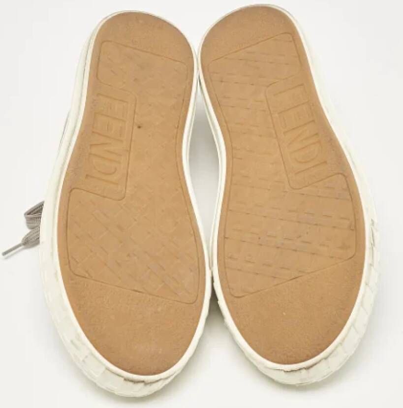 Fendi Vintage Pre-owned Canvas sneakers Gray Dames