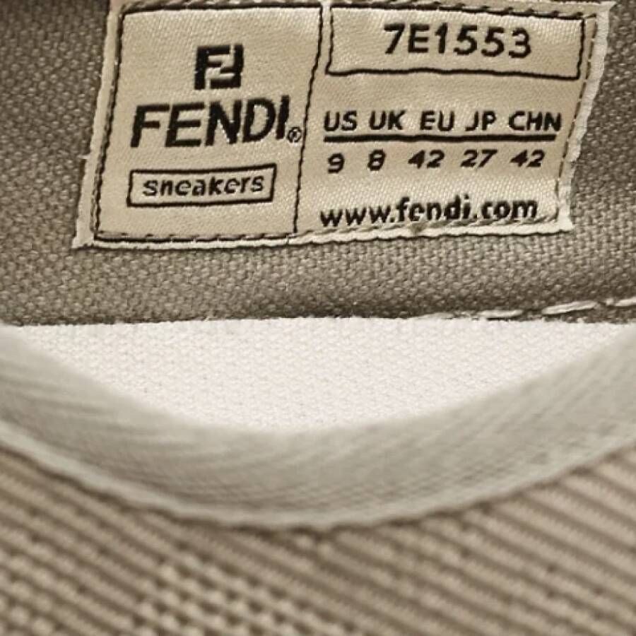 Fendi Vintage Pre-owned Canvas sneakers Gray Dames