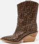 Fendi Vintage Pre-owned Coated canvas boots Brown Dames - Thumbnail 2