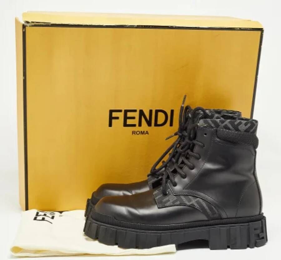 Fendi Vintage Pre-owned Fabric boots Black Heren