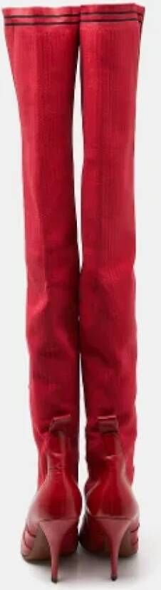 Fendi Vintage Pre-owned Fabric boots Red Dames