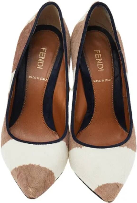 Fendi Vintage Pre-owned Fabric heels Beige Dames