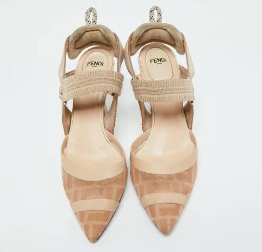 Fendi Vintage Pre-owned Fabric heels Beige Dames