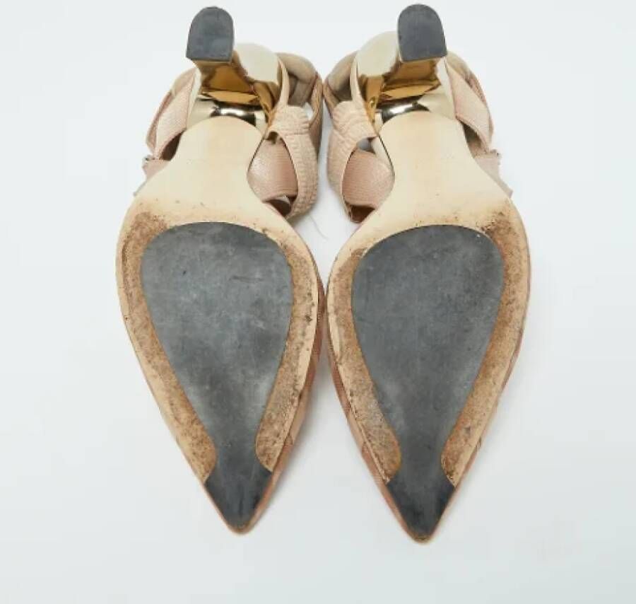 Fendi Vintage Pre-owned Fabric heels Beige Dames