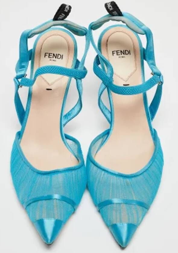 Fendi Vintage Pre-owned Fabric heels Blue Dames