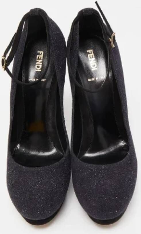 Fendi Vintage Pre-owned Fabric heels Blue Dames