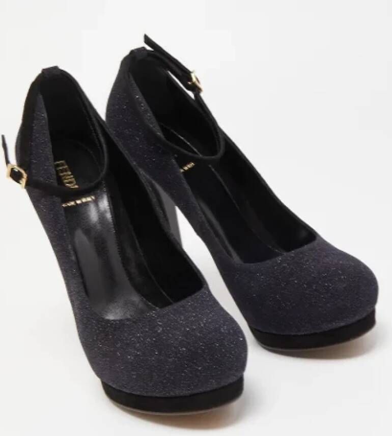 Fendi Vintage Pre-owned Fabric heels Blue Dames