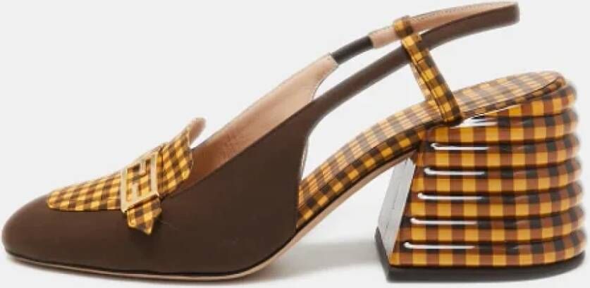 Fendi Vintage Pre-owned Fabric heels Brown Dames