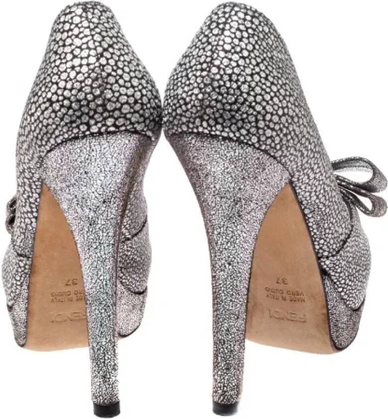 Fendi Vintage Pre-owned Fabric heels Gray Dames