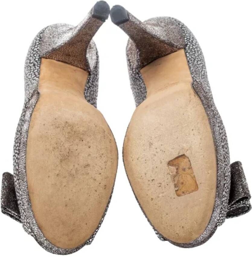 Fendi Vintage Pre-owned Fabric heels Gray Dames