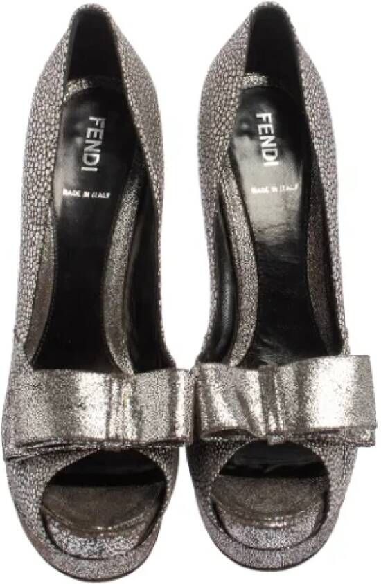 Fendi Vintage Pre-owned Fabric heels Gray Dames