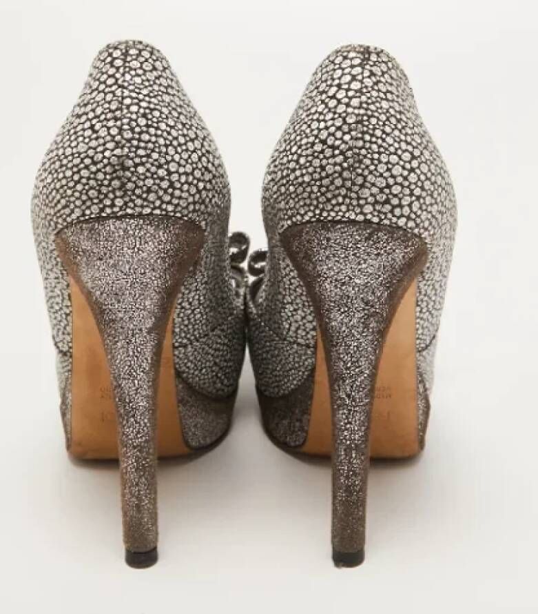 Fendi Vintage Pre-owned Fabric heels Gray Dames