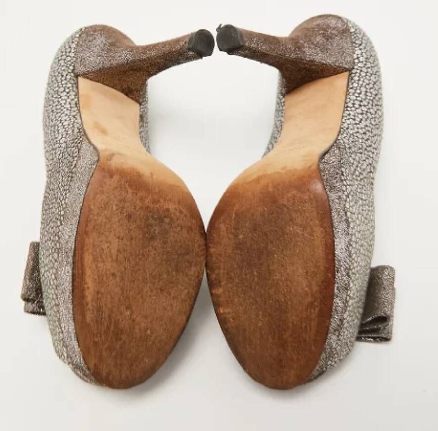 Fendi Vintage Pre-owned Fabric heels Gray Dames