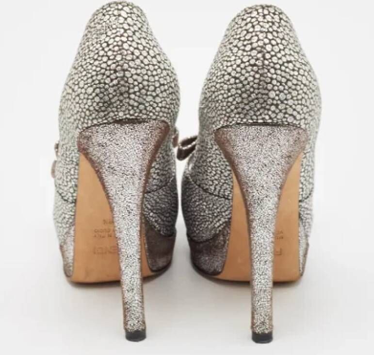 Fendi Vintage Pre-owned Fabric heels Gray Dames