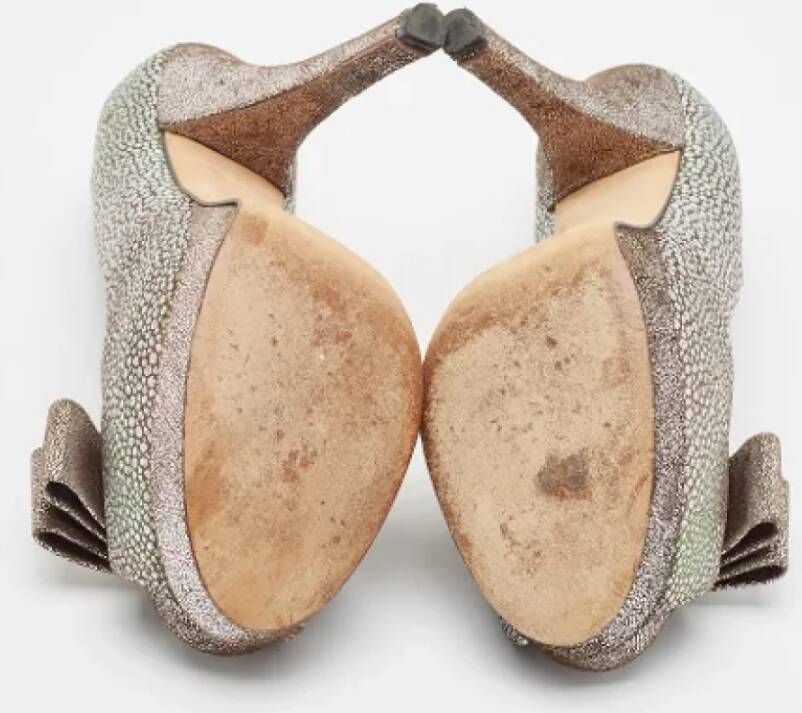 Fendi Vintage Pre-owned Fabric heels Gray Dames