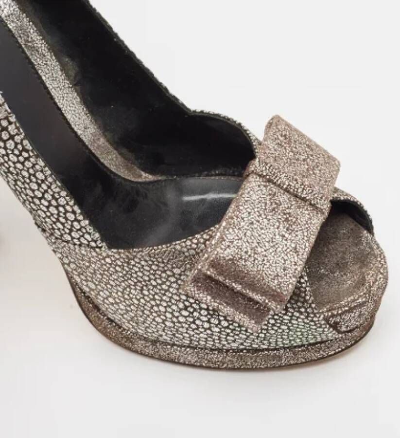Fendi Vintage Pre-owned Fabric heels Gray Dames