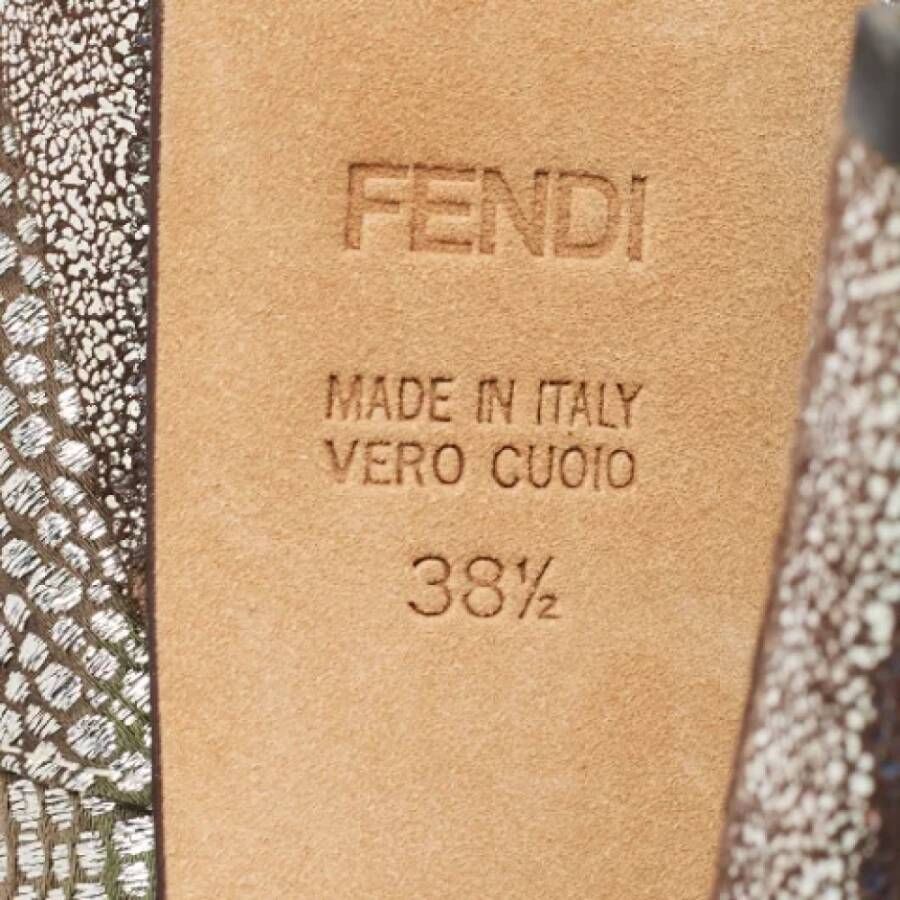 Fendi Vintage Pre-owned Fabric heels Gray Dames