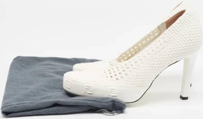Fendi Vintage Pre-owned Fabric heels White Dames