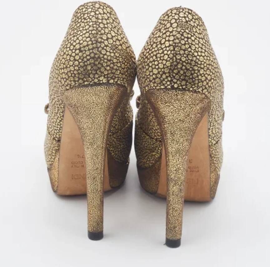 Fendi Vintage Pre-owned Fabric heels Yellow Dames