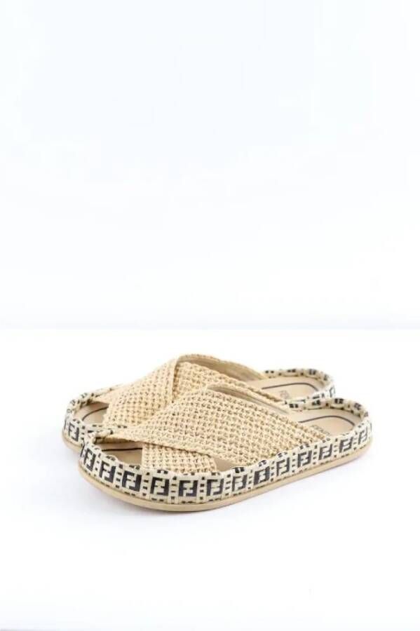Fendi Vintage Pre-owned Fabric sandals Beige Dames