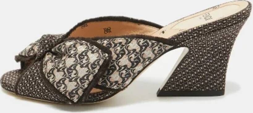 Fendi Vintage Pre-owned Fabric sandals Brown Dames