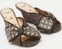 Fendi Vintage Pre-owned Fabric sandals Brown Dames - Thumbnail 4