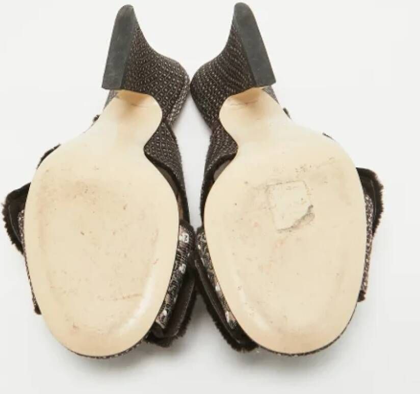 Fendi Vintage Pre-owned Fabric sandals Brown Dames