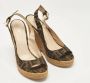 Fendi Vintage Pre-owned Fabric sandals Brown Dames - Thumbnail 4