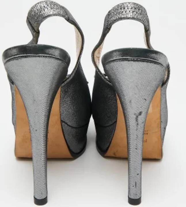 Fendi Vintage Pre-owned Fabric sandals Gray Dames