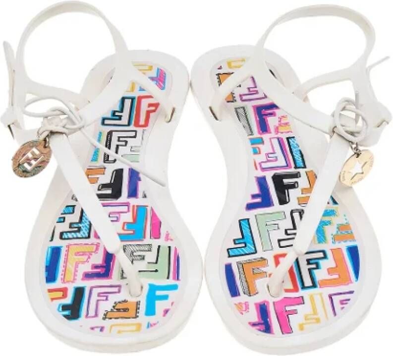 Fendi Vintage Pre-owned Fabric sandals White Dames