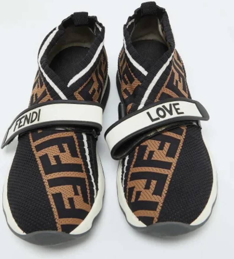 Fendi Vintage Pre-owned Fabric sneakers Black Dames