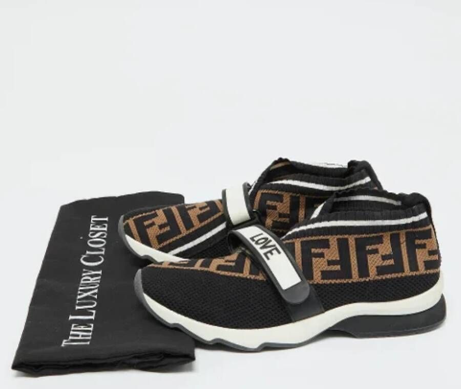 Fendi Vintage Pre-owned Fabric sneakers Black Dames
