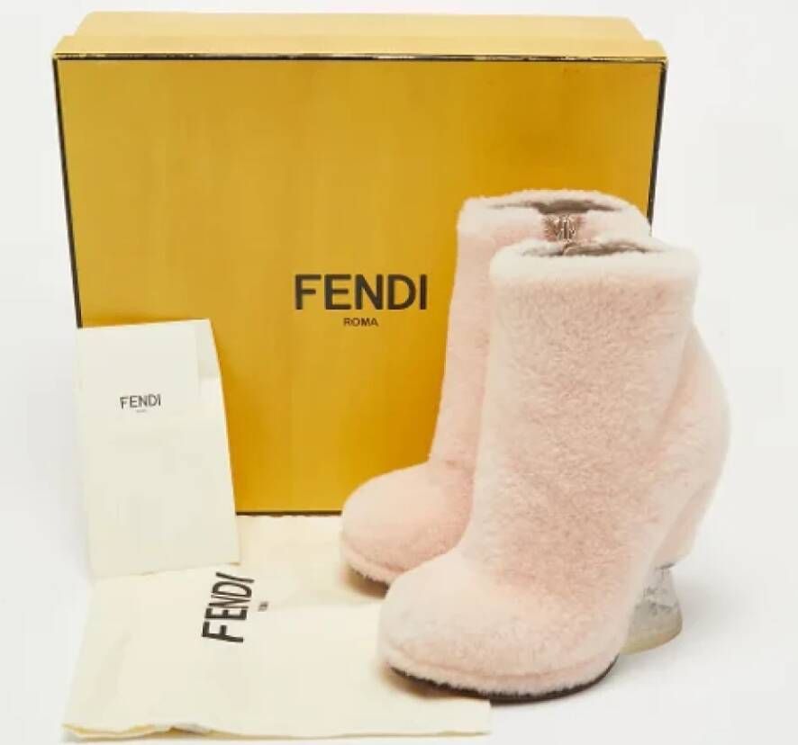 Fendi Vintage Pre-owned Faux Fur boots Pink Dames
