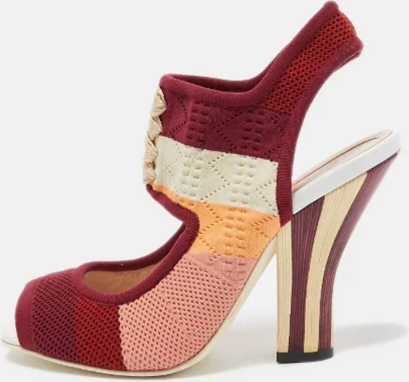 Fendi Vintage Pre-owned Knit sandals Red Dames