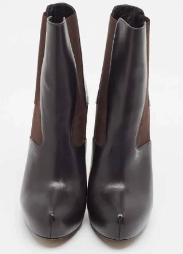 Fendi Vintage Pre-owned Leather boots Black Dames