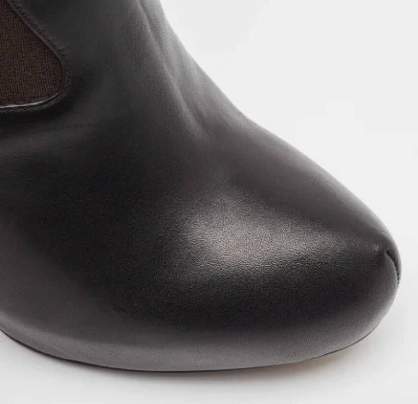 Fendi Vintage Pre-owned Leather boots Black Dames