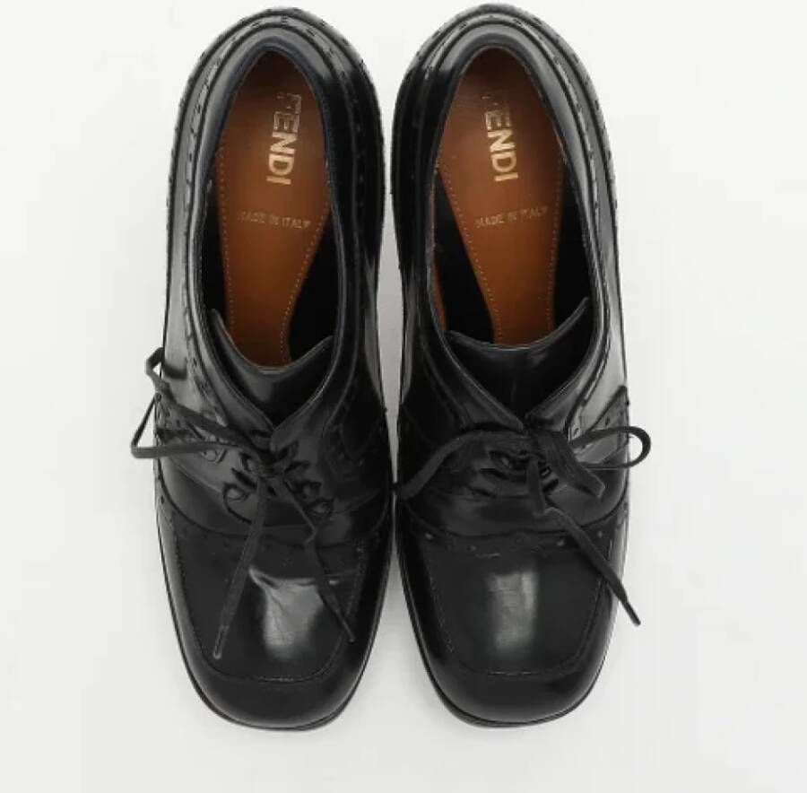 Fendi Vintage Pre-owned Leather boots Black Dames