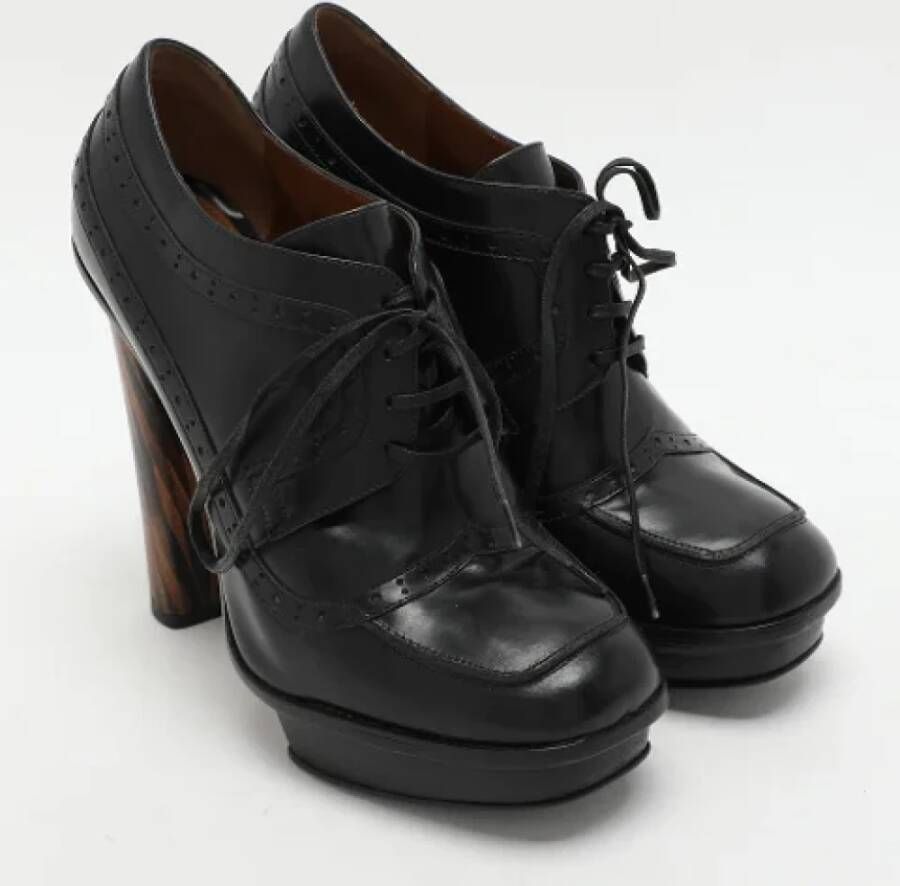 Fendi Vintage Pre-owned Leather boots Black Dames