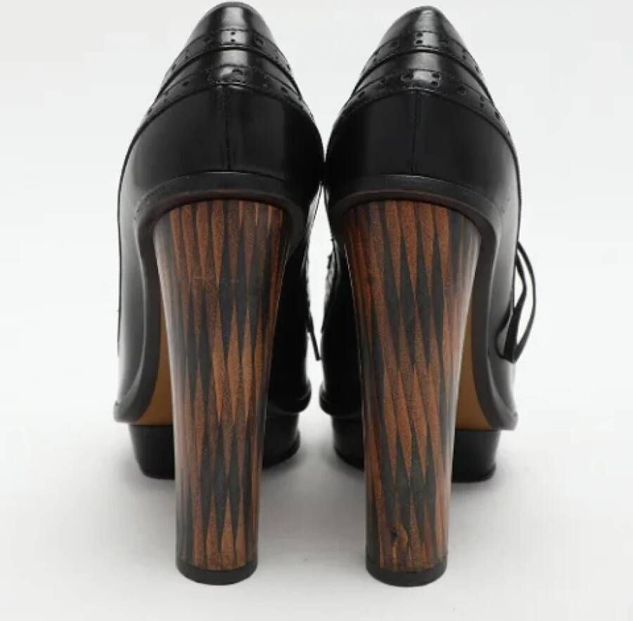 Fendi Vintage Pre-owned Leather boots Black Dames