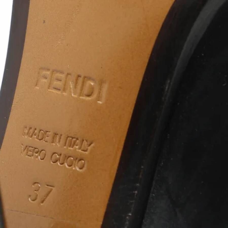 Fendi Vintage Pre-owned Leather boots Black Dames